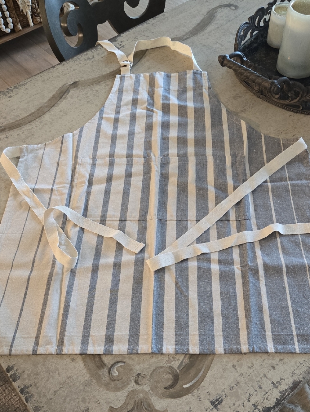 Williams Sonoma Striped Cotton Kitchen Apron, NWOT